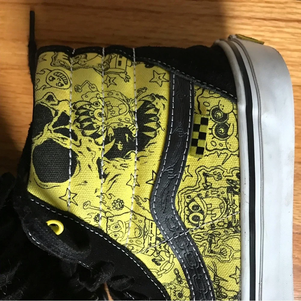 Vans X Gigliotti Spongebob Black & Yellow High-Top Skate Sneakers 11